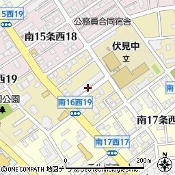 北海道札幌市中央区南１６条西18丁目周辺の地図