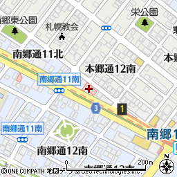 北海道札幌市白石区南郷通（１２丁目北）周辺の地図