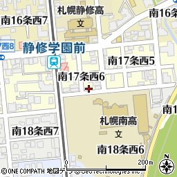 北海道札幌市中央区南１７条西6丁目2-8周辺の地図