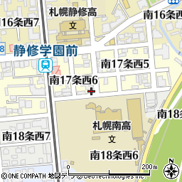 北海道札幌市中央区南１７条西6丁目2-5周辺の地図