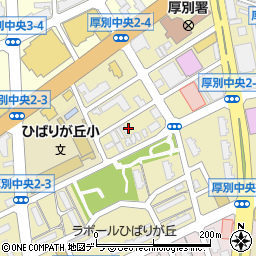 北海道札幌市厚別区厚別中央２条周辺の地図