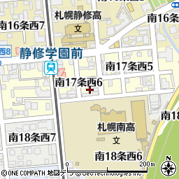 北海道札幌市中央区南１７条西6丁目2周辺の地図