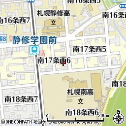 北海道札幌市中央区南１７条西6丁目2-1周辺の地図