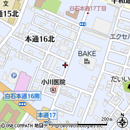 北海道札幌市白石区本通１６丁目北10-15周辺の地図