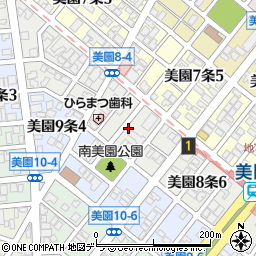 北海道札幌市豊平区美園８条周辺の地図
