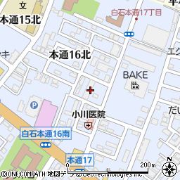 北海道札幌市白石区本通１６丁目北10周辺の地図