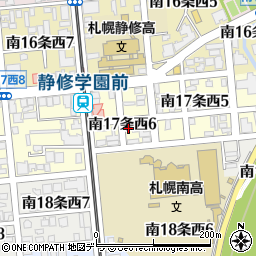 北海道札幌市中央区南１７条西6丁目2-12周辺の地図