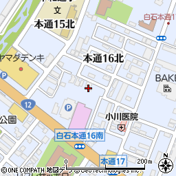 北海道札幌市白石区本通１６丁目北1-28周辺の地図