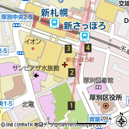 平禄寿司 札幌厚別サンピアザ店周辺の地図