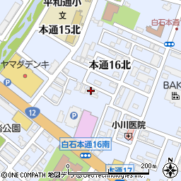 北海道札幌市白石区本通１６丁目北1-26周辺の地図