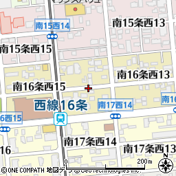 北海道札幌市中央区南１６条西14丁目周辺の地図
