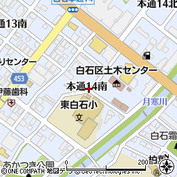 北海道札幌市白石区本通１４丁目南周辺の地図
