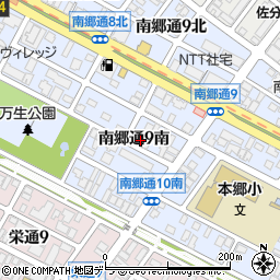 北海道札幌市白石区南郷通９丁目南周辺の地図