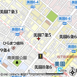 北海道札幌市豊平区美園７条周辺の地図