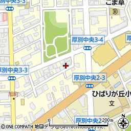 北海道札幌市厚別区厚別中央３条3丁目14-25周辺の地図