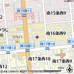 北海道札幌市中央区南１６条西10丁目周辺の地図