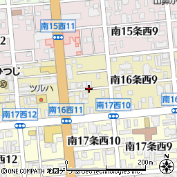 北海道札幌市中央区南１６条西10丁目周辺の地図