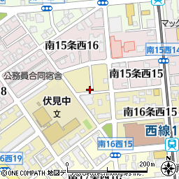北海道札幌市中央区南１６条西16丁目周辺の地図