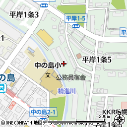 北海道札幌市豊平区平岸１条5丁目4-36周辺の地図
