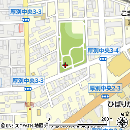 北海道札幌市厚別区厚別中央３条周辺の地図