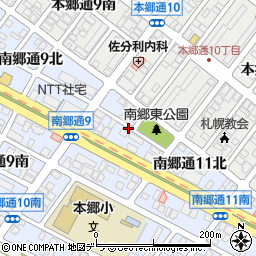 北海道札幌市白石区南郷通１０丁目北周辺の地図