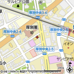 ＨｏｎｄａＣａｒｓ札幌中央厚別中央通店周辺の地図