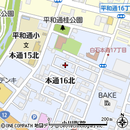 北海道札幌市白石区本通１６丁目北7周辺の地図