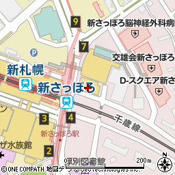 ホクノースーパー新札幌店周辺の地図