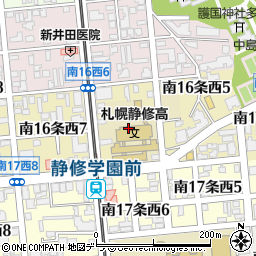 北海道札幌市中央区南１６条西6丁目周辺の地図