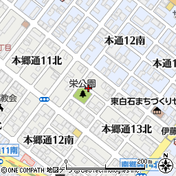 北海道札幌市白石区本郷通１２丁目北周辺の地図