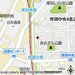 北海道札幌市厚別区厚別中央４条2丁目2周辺の地図