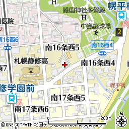 北海道札幌市中央区南１６条西5丁目周辺の地図