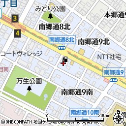 北海道エネルギー株式会社　白石南郷通ＳＳ周辺の地図