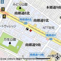 松屋南郷通店周辺の地図