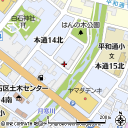 北海道札幌市白石区本通１４丁目北周辺の地図