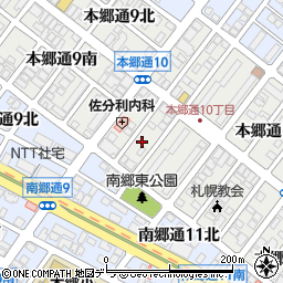 北海道札幌市白石区本郷通１０丁目南周辺の地図