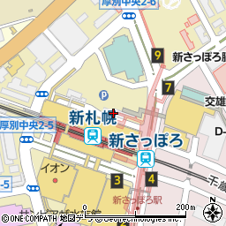 ＪＲ新札幌駅周辺の地図