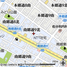 北海道札幌市白石区南郷通９丁目北周辺の地図