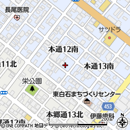 北海道札幌市白石区本通１２丁目南7-18周辺の地図