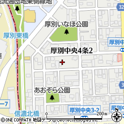 北海道札幌市厚別区厚別中央４条2丁目4周辺の地図
