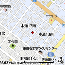 北海道札幌市白石区本通１２丁目南7-12周辺の地図