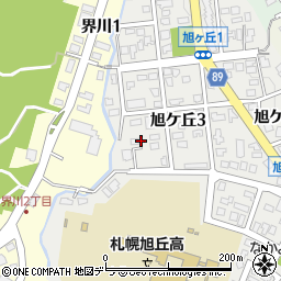 北海道札幌市中央区旭ケ丘3丁目8周辺の地図