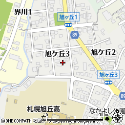 北海道札幌市中央区旭ケ丘3丁目4周辺の地図