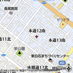 北海道札幌市白石区本通１２丁目南7周辺の地図