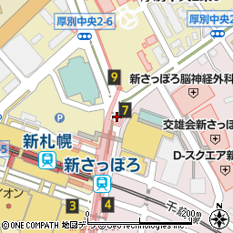 新さっぽろ駅ターミナル周辺の地図