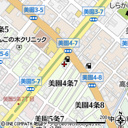 新日本石油株式会社　北海道支店給油所　豊平区美園周辺の地図