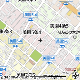 北海道札幌市豊平区美園５条周辺の地図