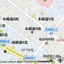 北海道札幌市白石区本郷通９丁目南周辺の地図