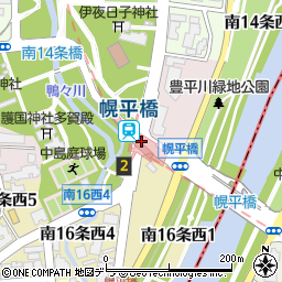 地下鉄幌平橋周辺の地図