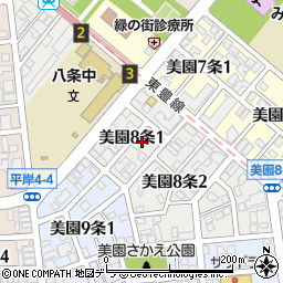 チケン豊平公園周辺の地図